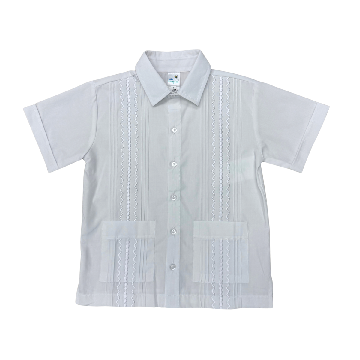 Boys' Guayabera Shirt - Pearl