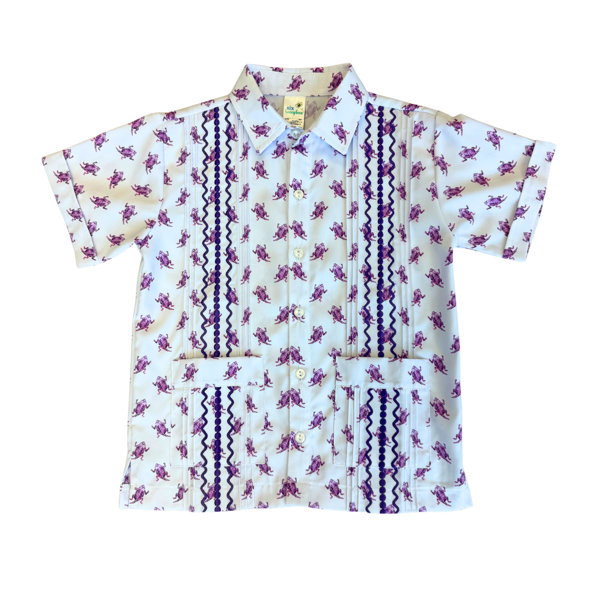 Boys' Guayabera Shirt - Spirit - Purple