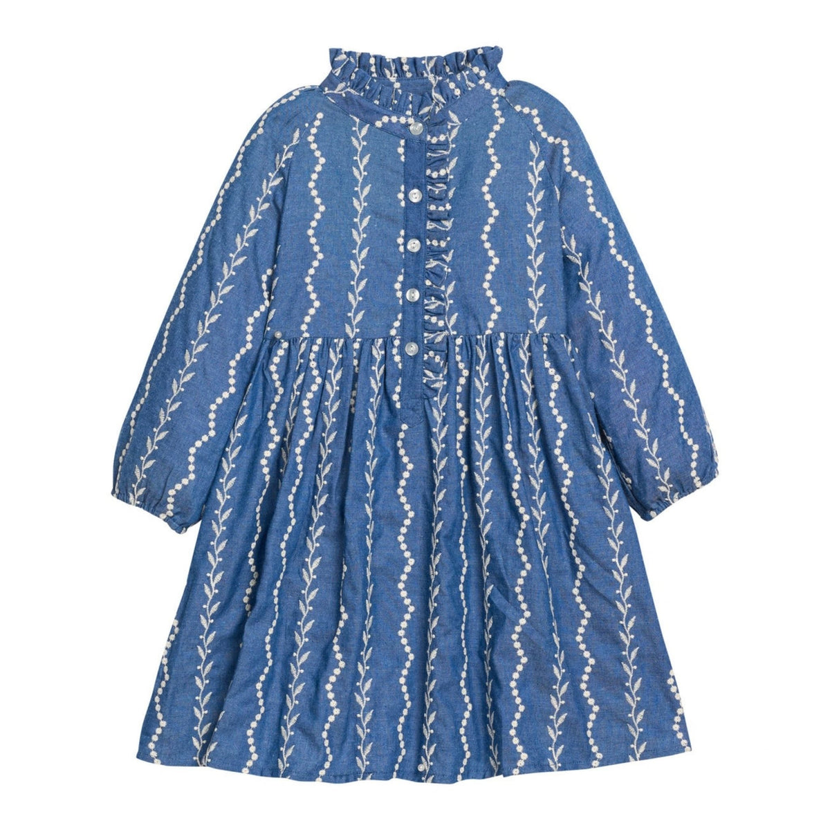 Amelia Dress - Chamonix Chambray Embroidery