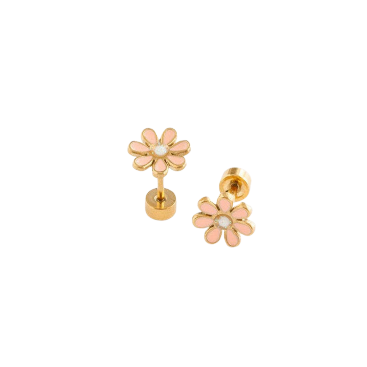 Daisy Stud Earrings - Blush