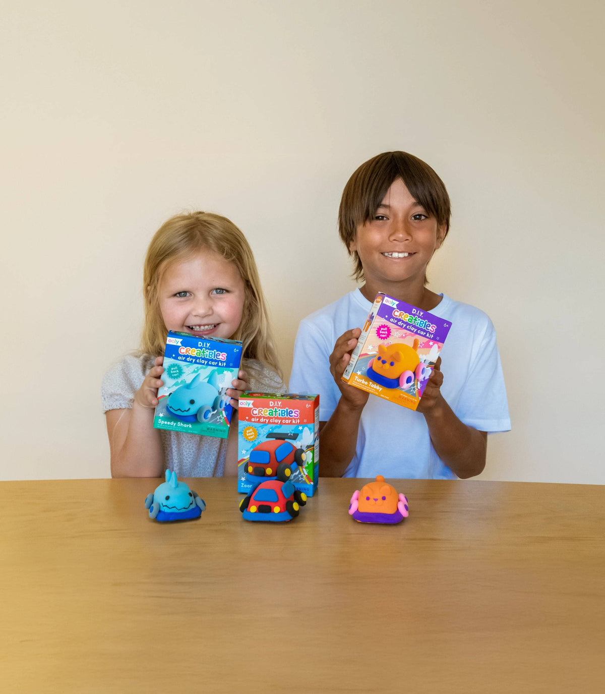 Creatibles Air Dry Clay Car Kit - Zoomie Racecar