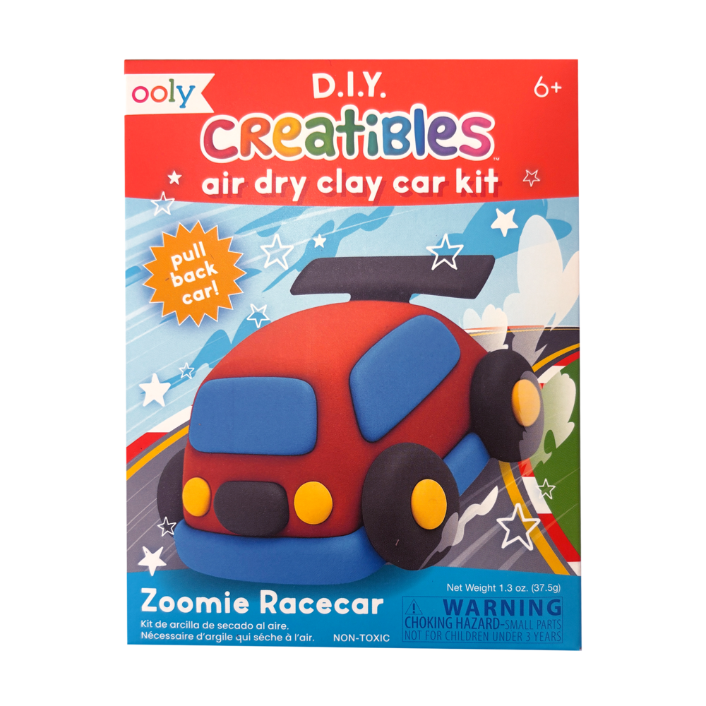 Creatibles Air Dry Clay Car Kit - Zoomie Racecar