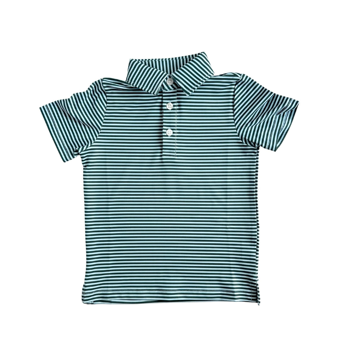 Performance Polo - Green and Light Blue
