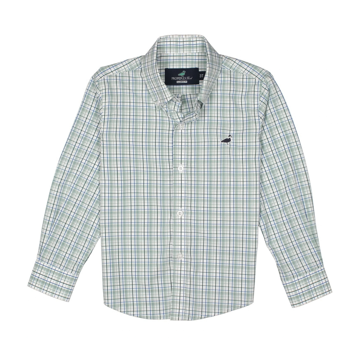 Boys Seasonal Sportshirt - Sage Stream