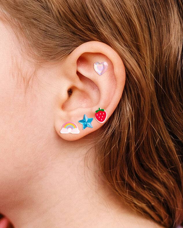 Rainbow Stick On Earrings