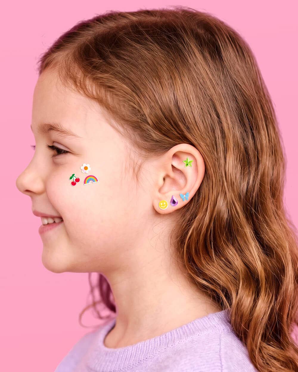 Rainbow Stick On Earrings