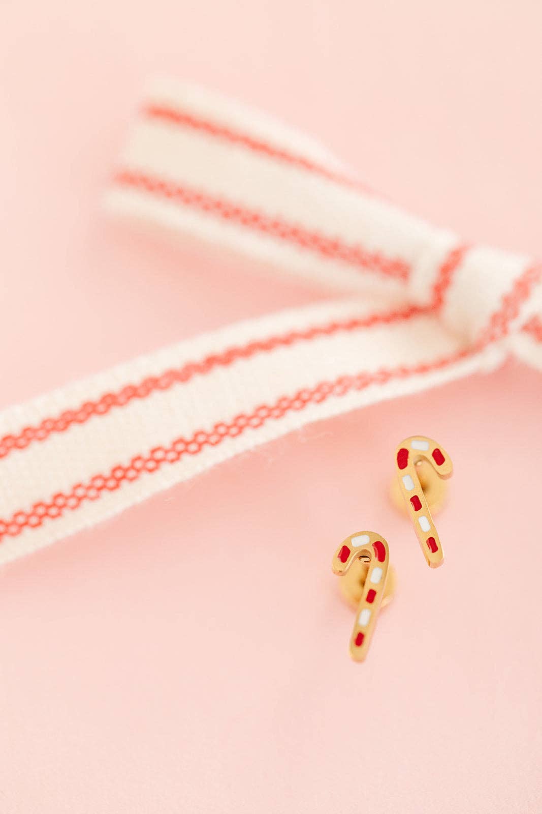 Candy Cane Stud Earrings
