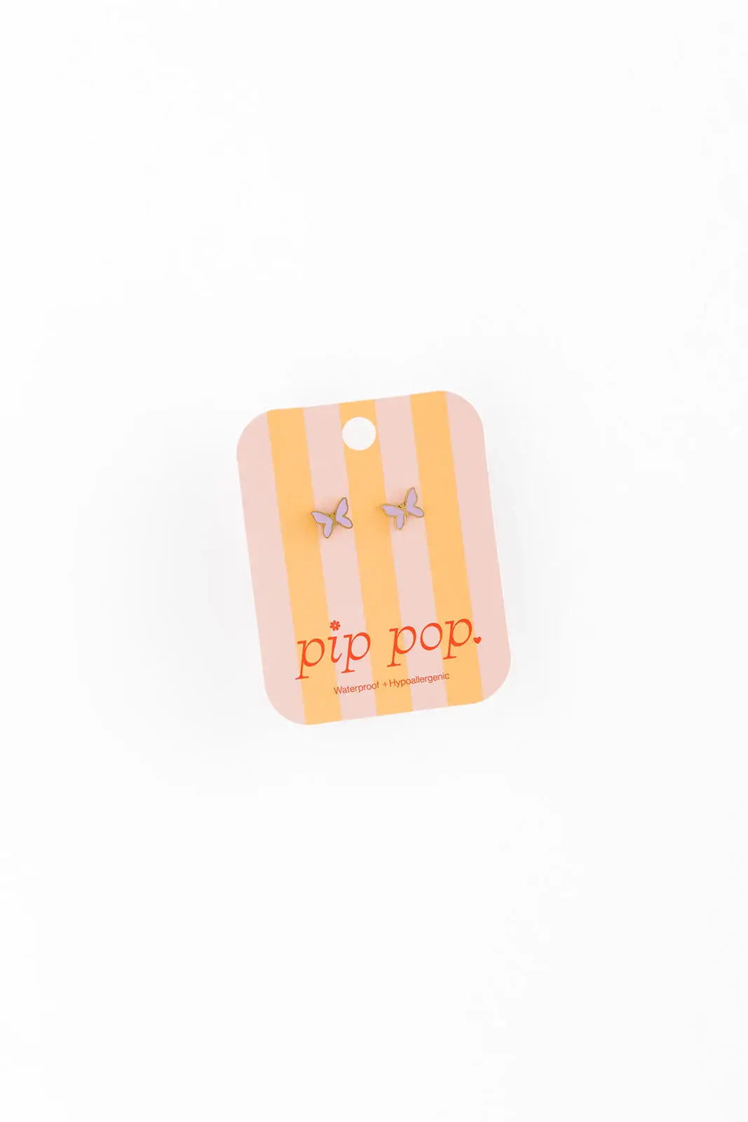 Enamel Butterfly Stud Earrings - Blush