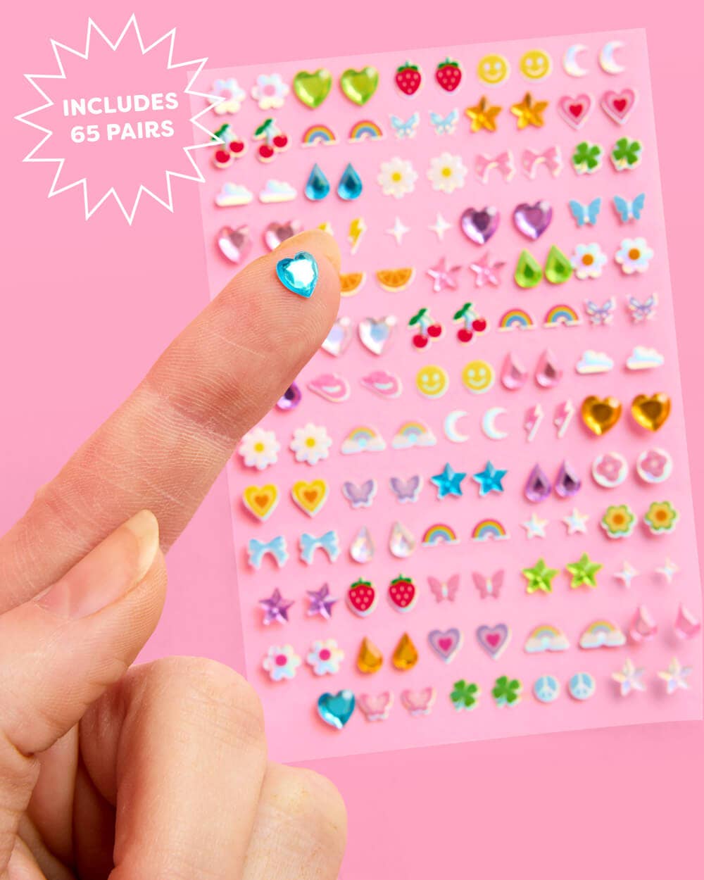 Rainbow Stick On Earrings