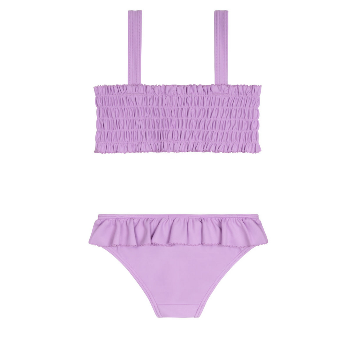 Girls Lavender Smocked Bikini