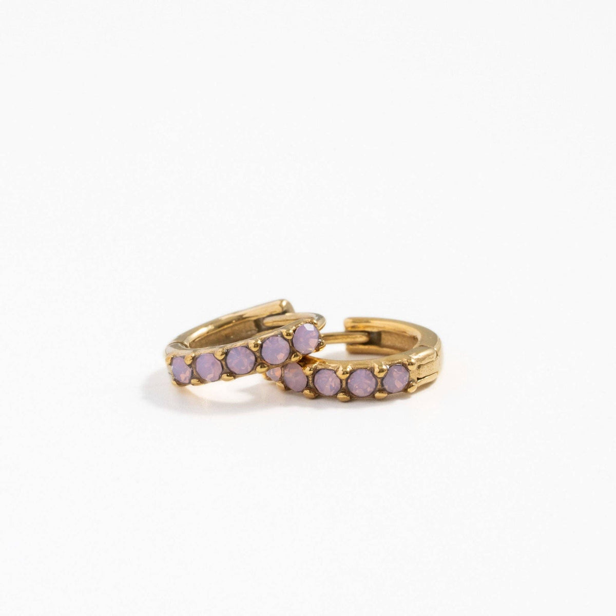 Dainty Pink Opal Hoop
