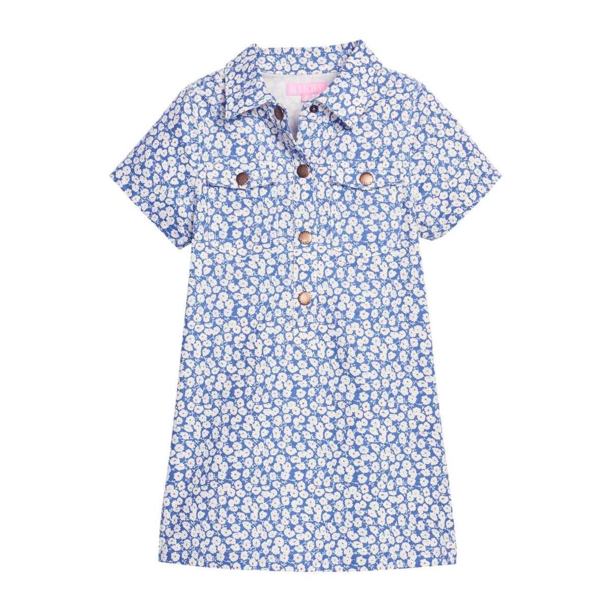 Safari Popover Dress - French Blue Corduroy