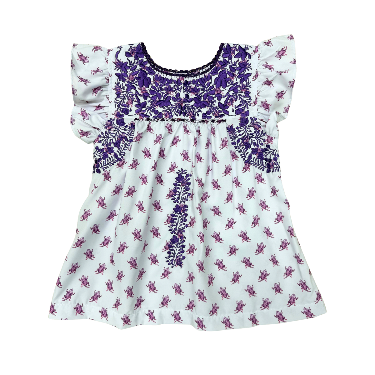 Girls' Flutter Sleeve Top - Spirit - Purple