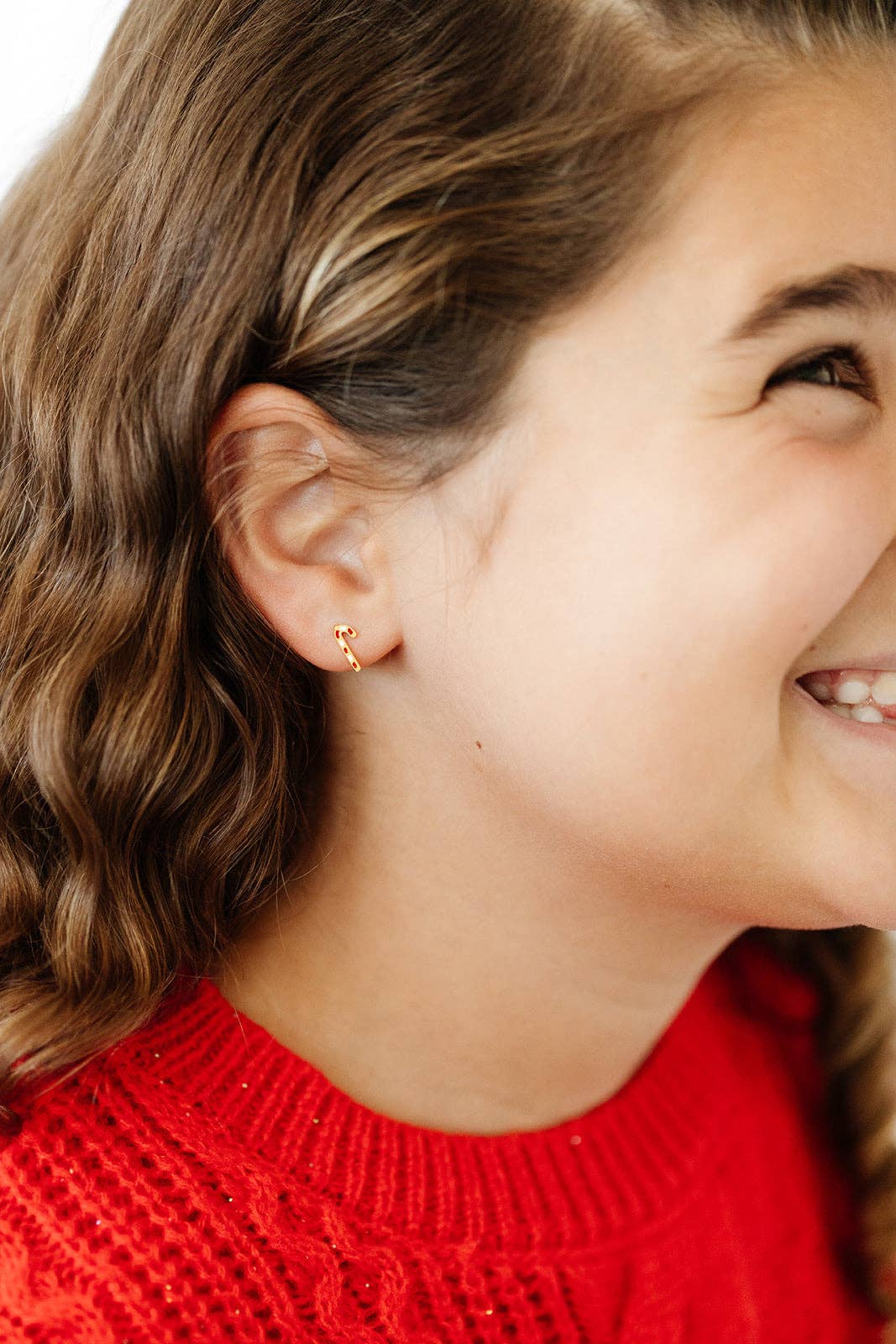 Candy Cane Stud Earrings