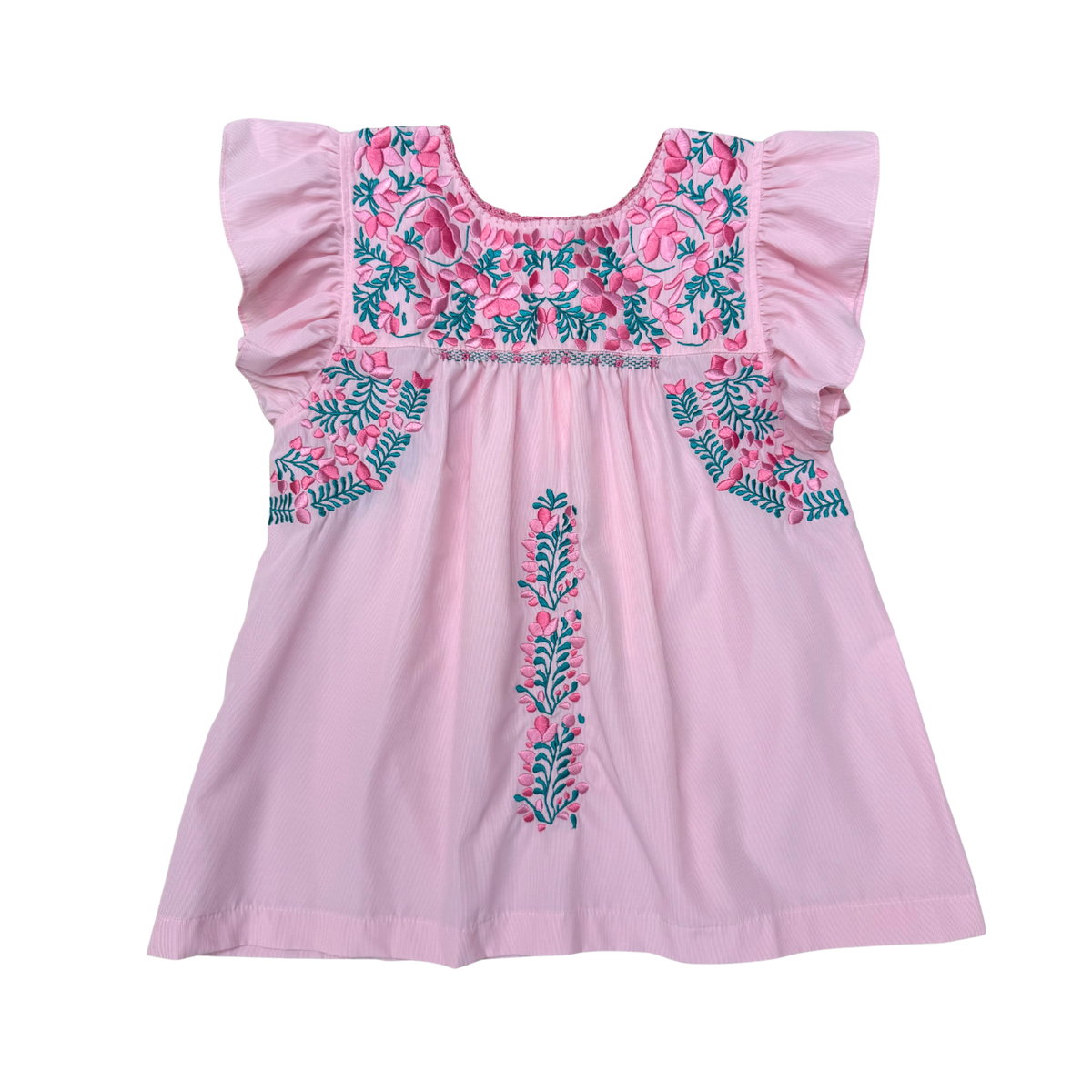Girls' Flutter Sleeve Top - Peony
