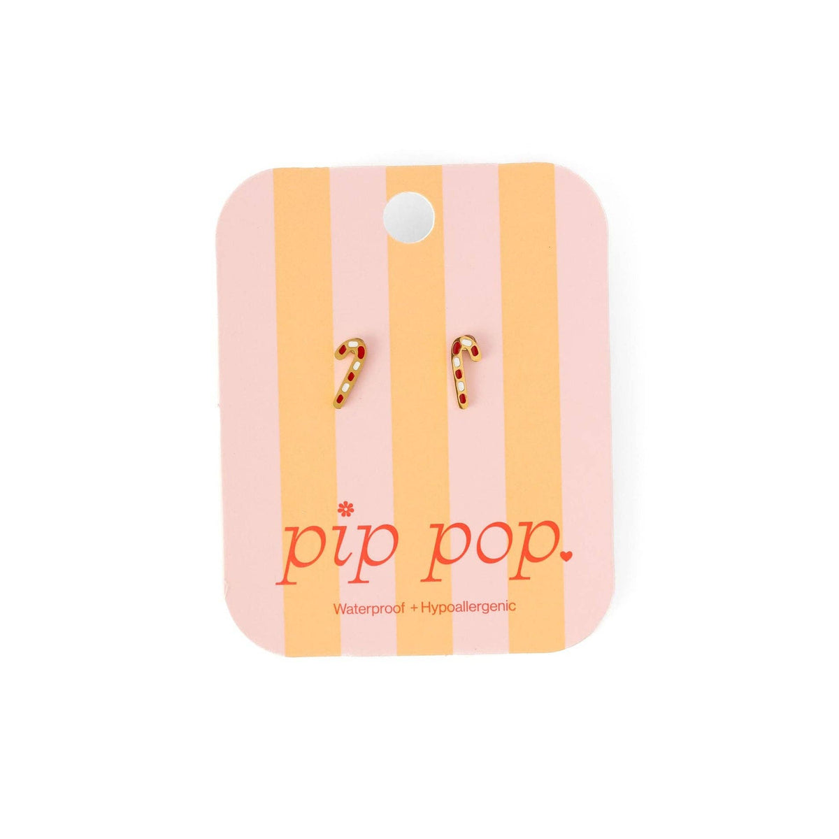 Candy Cane Stud Earrings